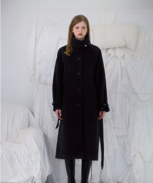 ROSEFRANTZ（ロゼフランツ）の「Half-neck Overfit Long Coat [Black]（ダッフルコート・レディース・ブラック・OS）」の9枚目の写真