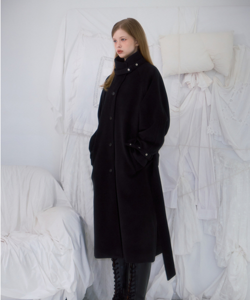 ROSEFRANTZ（ロゼフランツ）の「Half-neck Overfit Long Coat [Black]（ダッフルコート・レディース・ブラック・OS）」の10枚目の写真