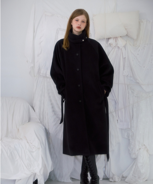 ROSEFRANTZ（ロゼフランツ）の「Half-neck Overfit Long Coat [Black]（ダッフルコート・レディース・ブラック・OS）」の11枚目の写真