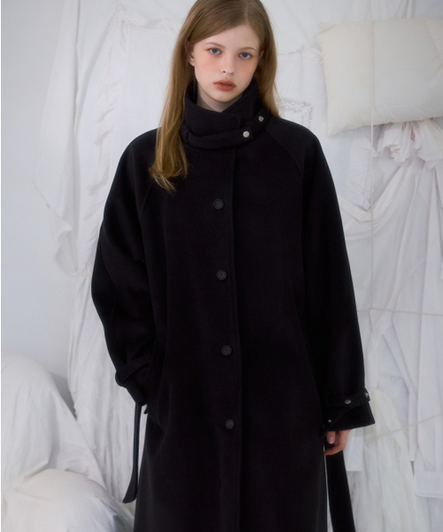 ROSEFRANTZ（ロゼフランツ）の「Half-neck Overfit Long Coat [Black]（ダッフルコート・レディース・ブラック・OS）」の13枚目の写真