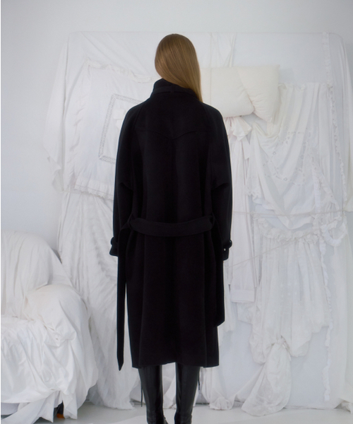 ROSEFRANTZ（ロゼフランツ）の「Half-neck Overfit Long Coat [Black]（ダッフルコート・レディース・ブラック・OS）」の14枚目の写真