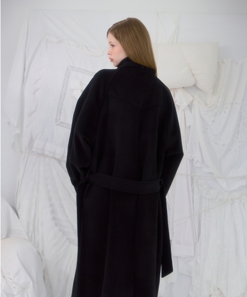 ROSEFRANTZ（ロゼフランツ）の「Half-neck Overfit Long Coat [Black]（ダッフルコート・レディース・ブラック・OS）」の15枚目の写真