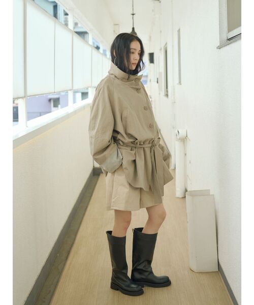 Ungrid（アングリッド）の「レイヤードデザインハーフパンツ（その他パンツ・レディース・ブラック/ベージュ・FREE）」の4枚目の写真