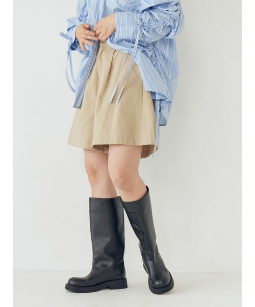 Ungrid（アングリッド）の「レイヤードデザインハーフパンツ（その他パンツ・レディース・ブラック/ベージュ・FREE）」の6枚目の写真