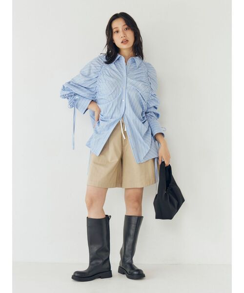 Ungrid（アングリッド）の「レイヤードデザインハーフパンツ（その他パンツ・レディース・ブラック/ベージュ・FREE）」の8枚目の写真