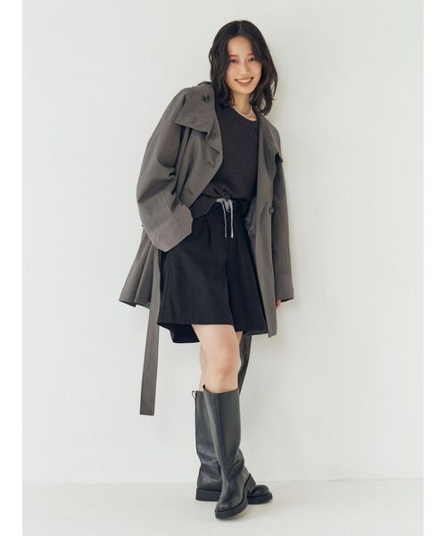 Ungrid（アングリッド）の「レイヤードデザインハーフパンツ（その他パンツ・レディース・ブラック/ベージュ・FREE）」の12枚目の写真