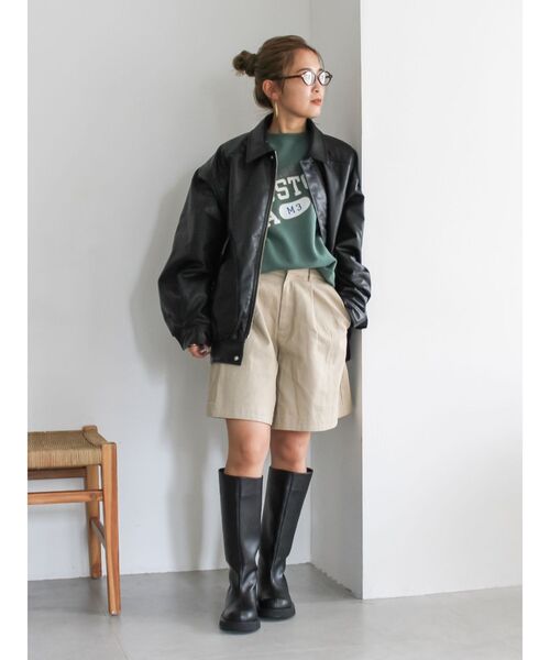 Ungrid（アングリッド）の「レイヤードデザインハーフパンツ（その他パンツ・レディース・ブラック/ベージュ・FREE）」の17枚目の写真