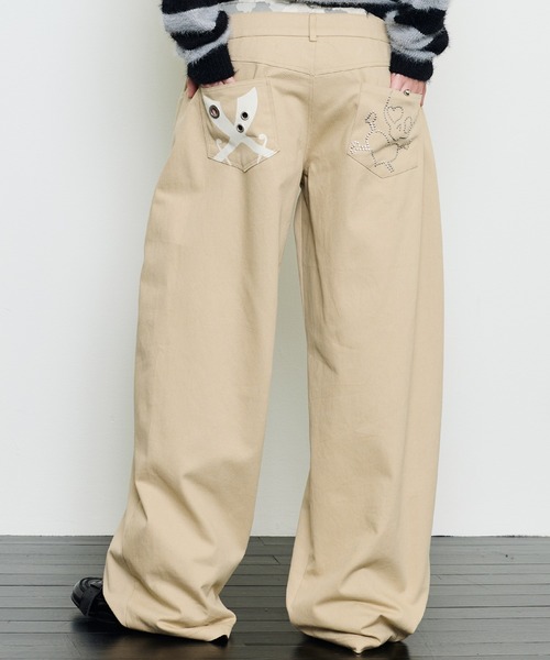 LUVISTRUE(ラヴイズトゥルー)の「EV SKELETON LAYERED PANTS(その他パンツ・レディース・ベージュ/ブラック/ブラウン・FREE)」の3枚目の写真