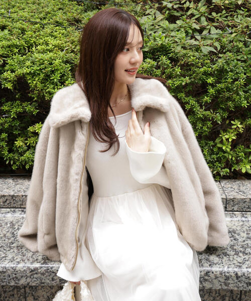 EDIT COLOGNE（エディットコロン）の「＜Ｅ＞チュールドッキングニットワンピース / 1215247102（ワンピース・レディース・ブラック/ホワイト系その他・MEDIUM/P/S）」の11枚目の写真