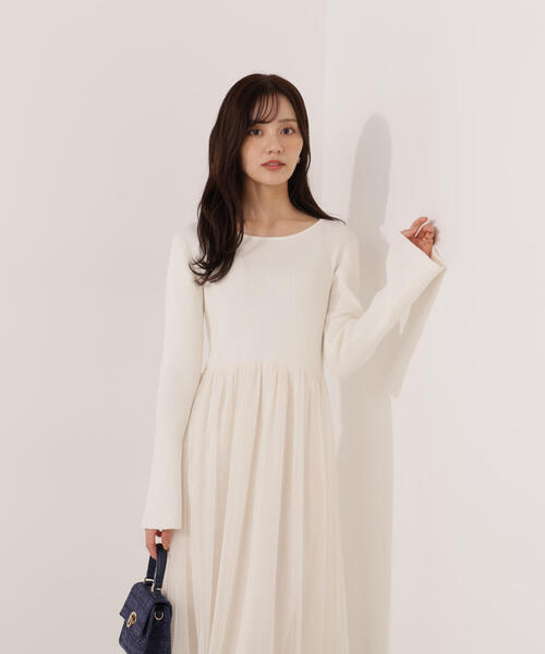 EDIT COLOGNE（エディットコロン）の「＜Ｅ＞チュールドッキングニットワンピース / 1215247102（ワンピース・レディース・ブラック/ホワイト系その他・MEDIUM/P/S）」の16枚目の写真