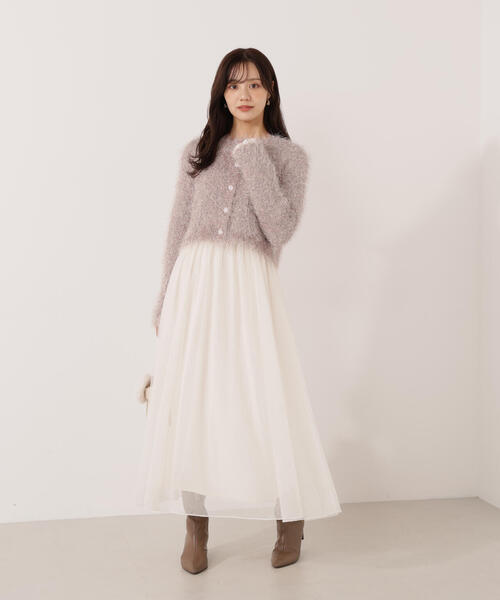 EDIT COLOGNE（エディットコロン）の「＜Ｅ＞チュールドッキングニットワンピース / 1215247102（ワンピース・レディース・ブラック/ホワイト系その他・MEDIUM/P/S）」の21枚目の写真