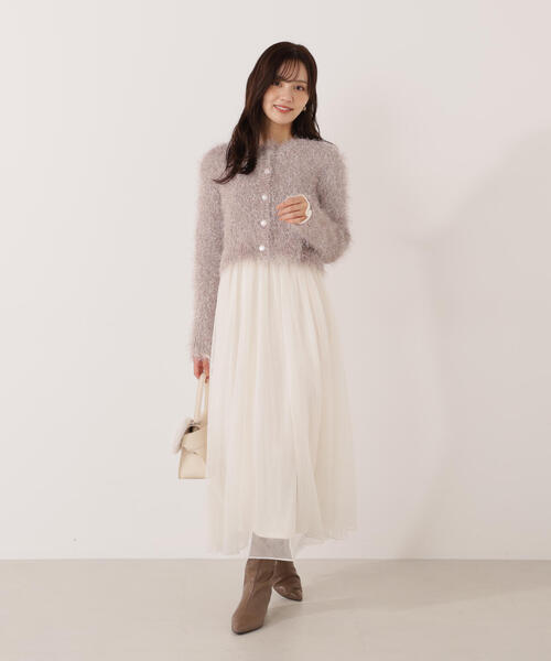 EDIT COLOGNE（エディットコロン）の「＜Ｅ＞チュールドッキングニットワンピース / 1215247102（ワンピース・レディース・ブラック/ホワイト系その他・MEDIUM/P/S）」の22枚目の写真