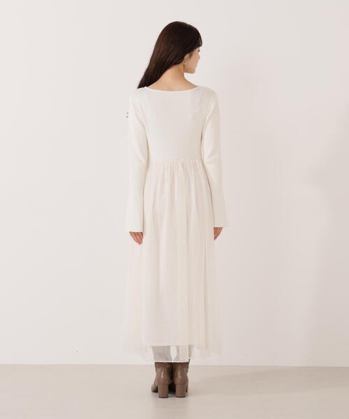 EDIT COLOGNE（エディットコロン）の「＜Ｅ＞チュールドッキングニットワンピース / 1215247102（ワンピース・レディース・ブラック/ホワイト系その他・MEDIUM/P/S）」の7枚目の写真