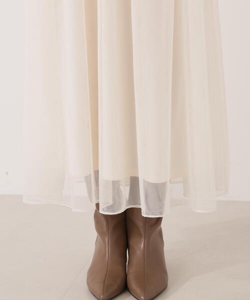 EDIT COLOGNE（エディットコロン）の「＜Ｅ＞チュールドッキングニットワンピース / 1215247102（ワンピース・レディース・ブラック/ホワイト系その他・MEDIUM/P/S）」の10枚目の写真