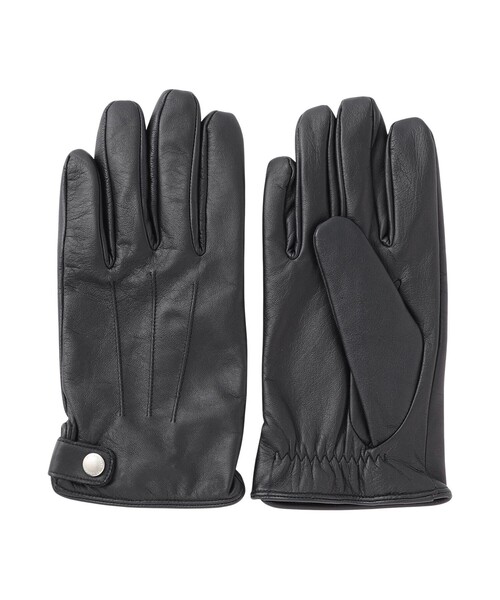 MACKINTOSH PHILOSOPHY（ﾏｯｷﾝﾄｯｼｭ ﾌｨﾛｿﾌｨｰ）の「オールレザー　スマホグローブ（手袋・メンズ・ブラック/ネイビー・FREE）」の2枚目の写真