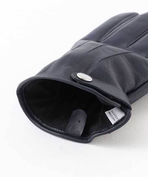 MACKINTOSH PHILOSOPHY（ﾏｯｷﾝﾄｯｼｭ ﾌｨﾛｿﾌｨｰ）の「オールレザー　スマホグローブ（手袋・メンズ・ブラック/ネイビー・FREE）」の9枚目の写真