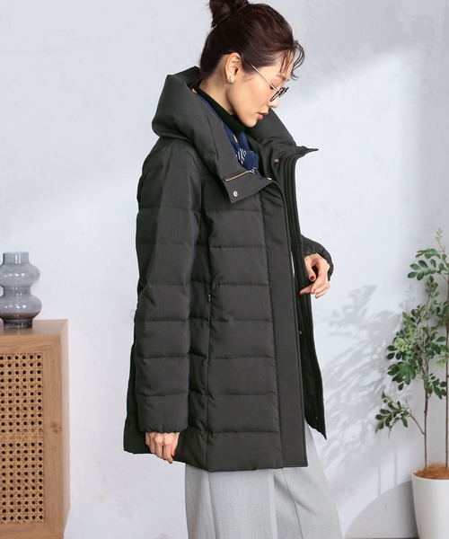 GALLORIA（ギャローリア）の「中綿ボリューム衿ジャケット（その他アウター・レディース・チャコールグレー/ライトベージュ/ネイビー・S/M/LL/L）」の15枚目の写真