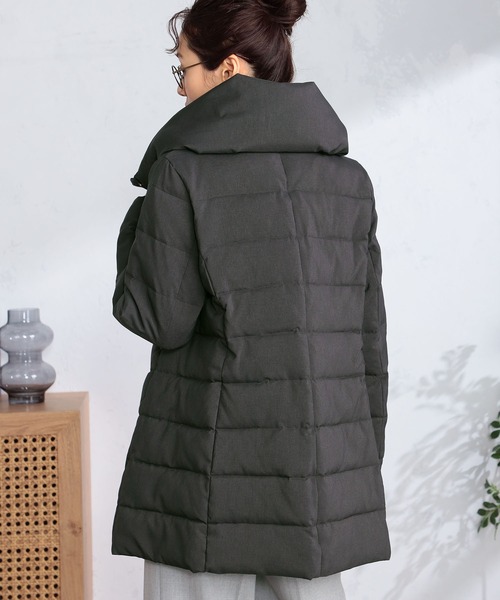 GALLORIA（ギャローリア）の「中綿ボリューム衿ジャケット（その他アウター・レディース・チャコールグレー/ライトベージュ/ネイビー・S/M/LL/L）」の9枚目の写真