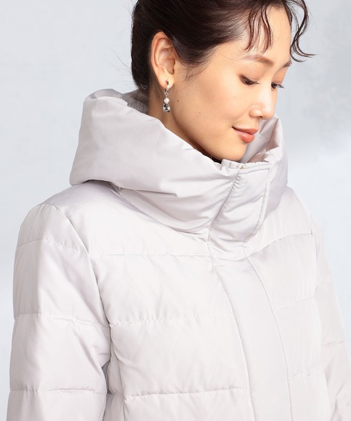 GALLORIA（ギャローリア）の「中綿ボリューム衿ジャケット（その他アウター・レディース・チャコールグレー/ライトベージュ/ネイビー・S/M/LL/L）」の4枚目の写真