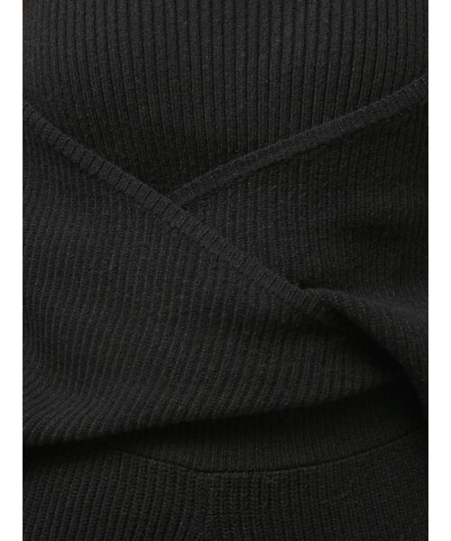 GYDA（ジェイダ）の「アームギャザーレイヤードニットロンパース（つなぎ/オールインワン・レディース・ブラック/チャコールグレー・FREE）」の16枚目の写真