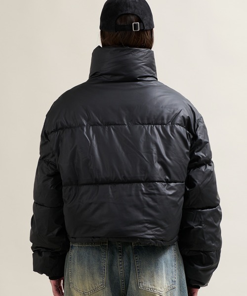 セール】11C16 スタンドカラー クロップド ボリューム中綿ジャケット