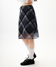midi pocket stripe skirt / ミディポケットストライプスカート