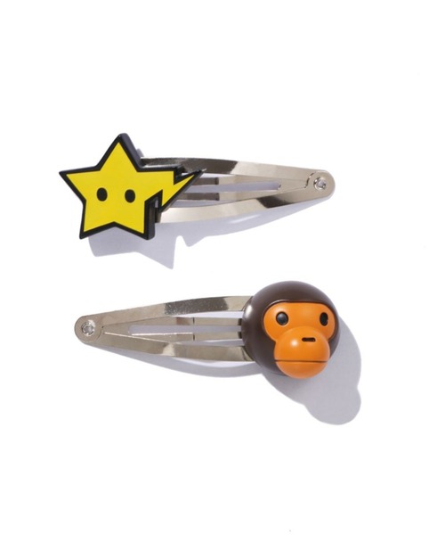 マイロちゃんヘッドアクセサリー A BATHING APE® Kids Baby Milo Sta Hair Clip Set | Bape official