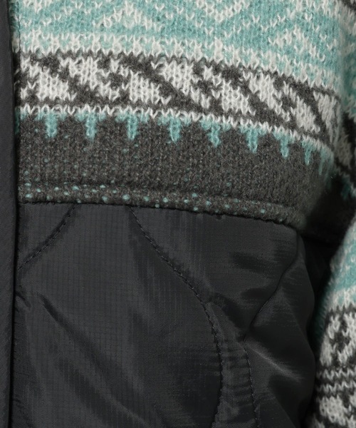 niko and...（ニコアンド）の「ジャガードニットキルトリメイク風ブルゾン（ブルゾン・レディース・カーキ/アイボリー/チャコール・FREE）」の8枚目の写真