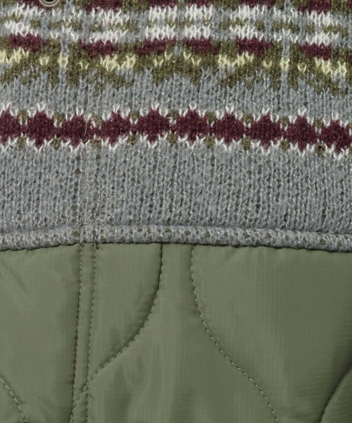 niko and...（ニコアンド）の「ジャガードニットキルトリメイク風ブルゾン（ブルゾン・レディース・カーキ/アイボリー/チャコール・FREE）」の10枚目の写真