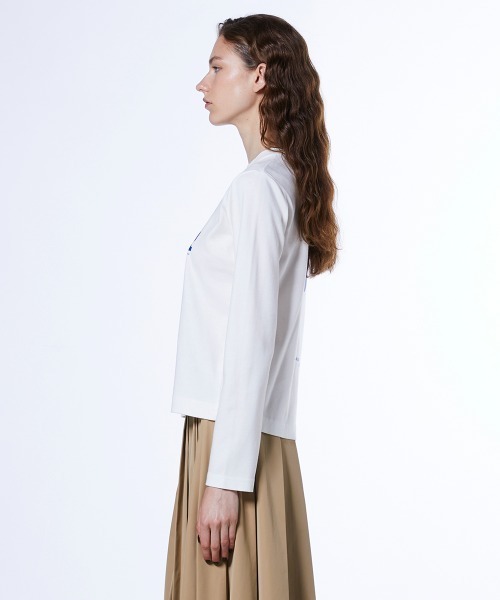 DOUBLE STANDARD CLOTHING(ダブルスタンダードクロージング)の「オリジナルロゴ フライスロンT(Tシャツ/カットソー・レディース・オフホワイト/ベージュ・FREE)」の5枚目の写真