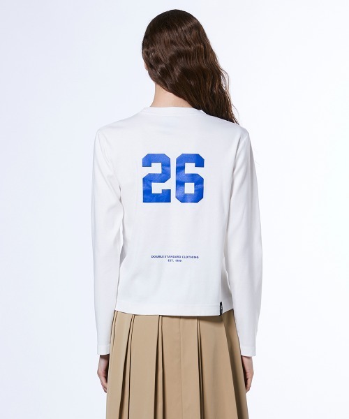 DOUBLE STANDARD CLOTHING(ダブルスタンダードクロージング)の「オリジナルロゴ フライスロンT(Tシャツ/カットソー・レディース・オフホワイト/ベージュ・FREE)」の6枚目の写真