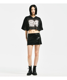 WOMEN MASH CROP JERSEY BLACK