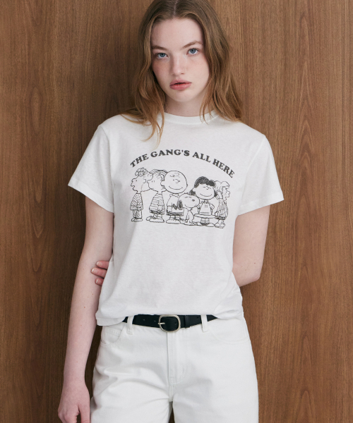 LADY VOLUME(レディーボリューム)の「ザ・ギャングスヌーピーティーシャツ (ブラック)(Tシャツ/カットソー・レディース・その他・SMALL/MEDIUM)」の1枚目の写真
