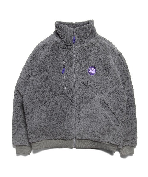 HAIGHT（ヘイト）の「ヘイト [HAIGHT] × グラインドロッジ [GRINDLODGE] - ボア ジャケット [BOA JACKET ft.GRINDLODGE]（ブルゾン・メンズ・ブラック/ライトパープル/チャコールグレー・LARGE/X-LARGE）」の9枚目の写真
