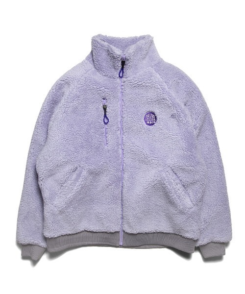 HAIGHT（ヘイト）の「ヘイト [HAIGHT] × グラインドロッジ [GRINDLODGE] - ボア ジャケット [BOA JACKET ft.GRINDLODGE]（ブルゾン・メンズ・ブラック/ライトパープル/チャコールグレー・LARGE/X-LARGE）」の10枚目の写真