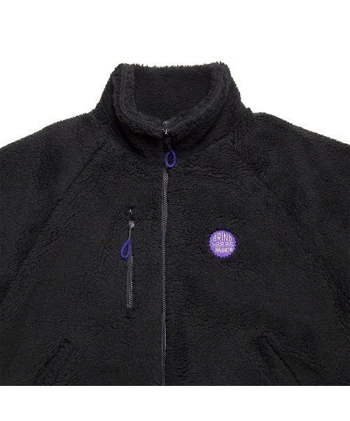 HAIGHT（ヘイト）の「ヘイト [HAIGHT] × グラインドロッジ [GRINDLODGE] - ボア ジャケット [BOA JACKET ft.GRINDLODGE]（ブルゾン・メンズ・ブラック/ライトパープル/チャコールグレー・LARGE/X-LARGE）」の14枚目の写真