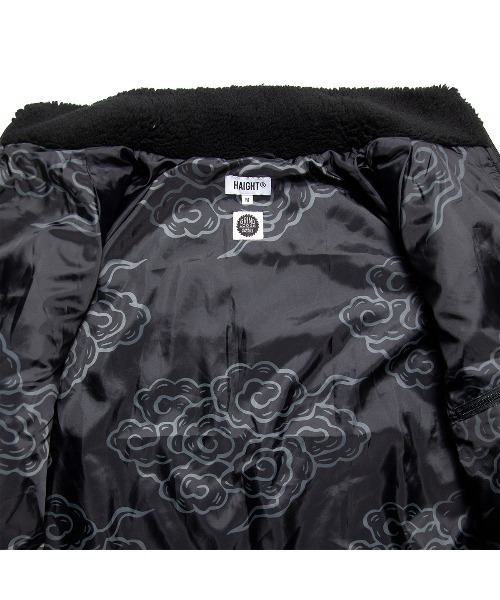 HAIGHT（ヘイト）の「ヘイト [HAIGHT] × グラインドロッジ [GRINDLODGE] - ボア ジャケット [BOA JACKET ft.GRINDLODGE]（ブルゾン・メンズ・ブラック/ライトパープル/チャコールグレー・LARGE/X-LARGE）」の16枚目の写真