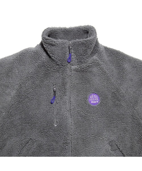 HAIGHT（ヘイト）の「ヘイト [HAIGHT] × グラインドロッジ [GRINDLODGE] - ボア ジャケット [BOA JACKET ft.GRINDLODGE]（ブルゾン・メンズ・ブラック/ライトパープル/チャコールグレー・LARGE/X-LARGE）」の18枚目の写真