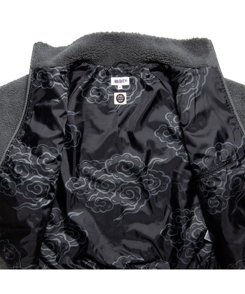 HAIGHT（ヘイト）の「ヘイト [HAIGHT] × グラインドロッジ [GRINDLODGE] - ボア ジャケット [BOA JACKET ft.GRINDLODGE]（ブルゾン・メンズ・ブラック/ライトパープル/チャコールグレー・LARGE/X-LARGE）」の20枚目の写真