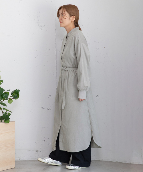 POU DOU DOU(プードゥドゥ)の「ベルト付きコーデュロイワンピース(ワンピース・レディース・ライトグレー/ブラウン/ネイビー・M)」の6枚目の写真