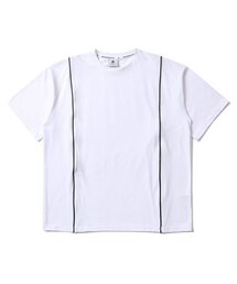 サイドパイピング半袖Tシャツホワイト