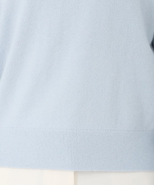STRAWBERRY-FIELDS（ストロベリーフィールズ）の「エイミーアンゴラ_ビジュー*パール刺しゅうニット（ニット/セーター・レディース・オフホワイト/ライトブルー・2）」の9枚目の写真