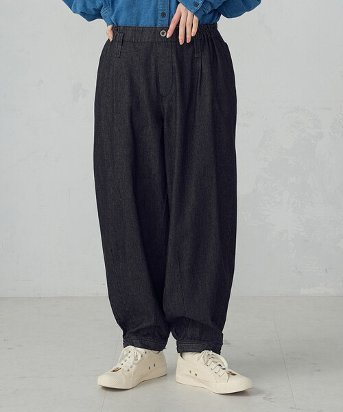 ONIGIRI（オニギリ）の「デニム鳶パンツ（デニムパンツ・レディース・ネイビー/チャコール・FREE）」の2枚目の写真