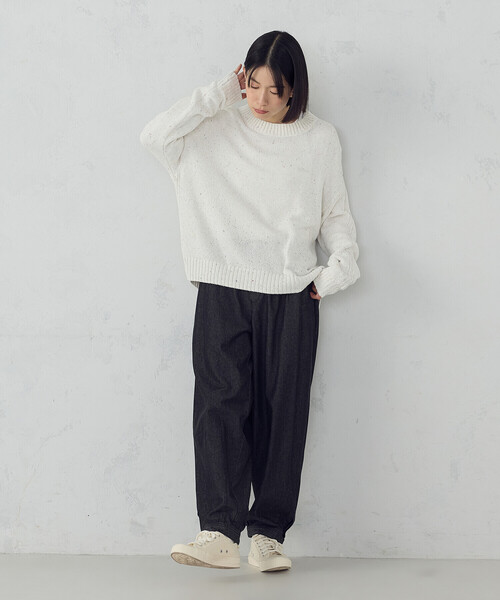 ONIGIRI（オニギリ）の「デニム鳶パンツ（デニムパンツ・レディース・ネイビー/チャコール・FREE）」の21枚目の写真