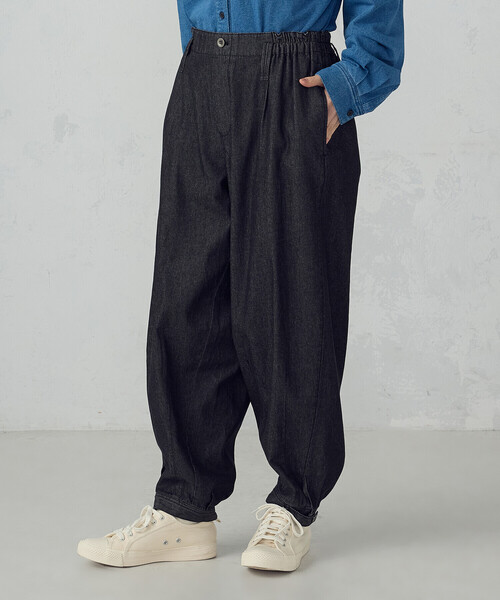 ONIGIRI（オニギリ）の「デニム鳶パンツ（デニムパンツ・レディース・ネイビー/チャコール・FREE）」の19枚目の写真