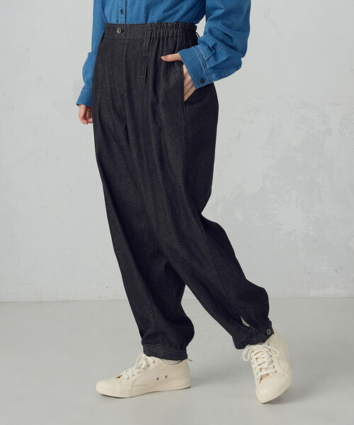 ONIGIRI（オニギリ）の「デニム鳶パンツ（デニムパンツ・レディース・ネイビー/チャコール・FREE）」の18枚目の写真