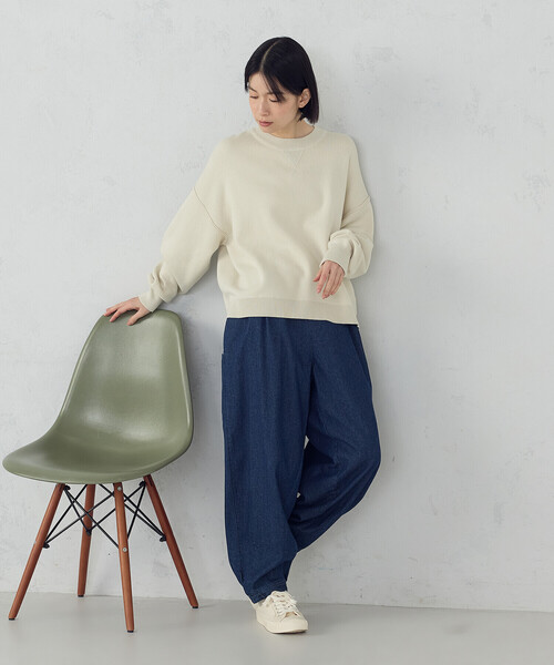 ONIGIRI（オニギリ）の「デニム鳶パンツ（デニムパンツ・レディース・ネイビー/チャコール・FREE）」の17枚目の写真