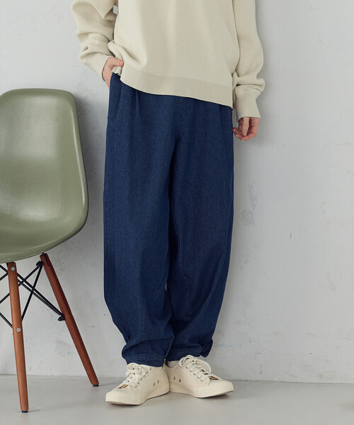 ONIGIRI（オニギリ）の「デニム鳶パンツ（デニムパンツ・レディース・ネイビー/チャコール・FREE）」の13枚目の写真