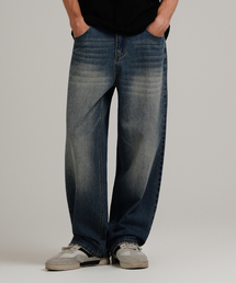 LXT（エルエックスティー）の「ワイドシロスパンウォッシュドデニムパンツ【ブルー】（デニムパンツ）」