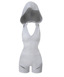 OJOS（オホス）の「Thigh Slit Hoodie Monokini  / Grey（水着）」